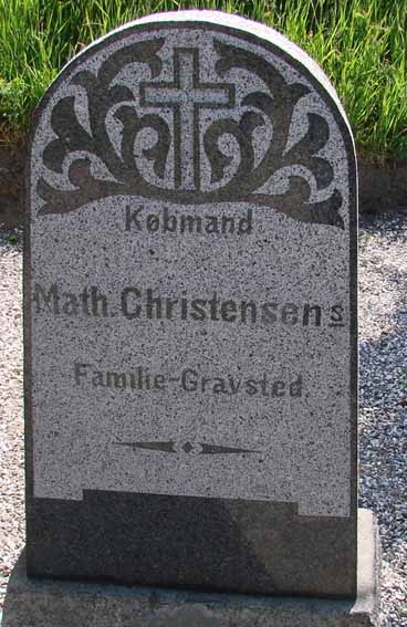 Billede af gravsten på Ringkøbing Kirkegård