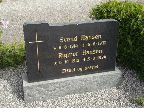 Billede af gravsten på Ringkøbing Kirkegård